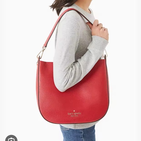 NWT Kate Spade Lexy Pebbled Shoulder Bag Red - Picture 1 of 9